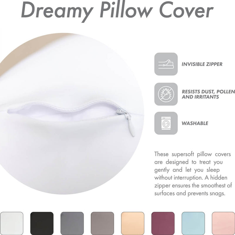 Premium Microbead Pillow, Cooling Silk like Cover, Medium