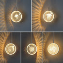 Bedroom Bedside Nordic Interior Carved Earth Bar Jellyfish Crystal Chandelier