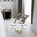 Arapaho-Foldable Metal Luggage Rack with Genuie Leather