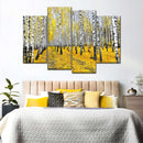 Autumn Birch Forest Trees Wall Art
