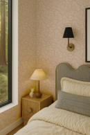 Simple Stripes Wallpaper, peach and white