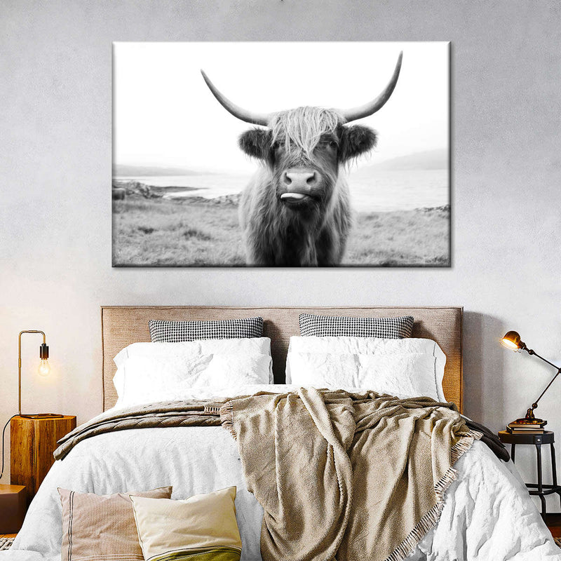 Funny Highland Cow Wall Art