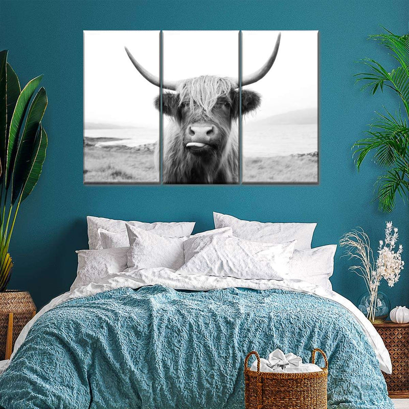 Funny Highland Cow Wall Art