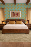 Sol Wallpaper, mint and yellow