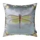 Bee embroidery cushion cover yellow green & blue living room decor