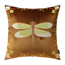 Bee embroidery cushion cover yellow green & blue living room decor