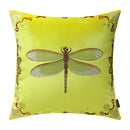 Bee embroidery cushion cover yellow green & blue living room decor