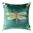 Bee embroidery cushion cover yellow green & blue living room decor
