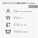 Greystone Deluxe 4 Person Inflatable Hot Tub With Wireless