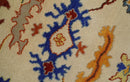 Beige, Blue and Brown Traditional Oushak Hand Knotted Custom made Wool Area Rug