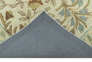 Beige And Brown Traditional Floral Design Hand Tufted 8x10 Wool Area Rug
