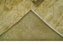 Beige And Brown Traditional Oushak Hand knotted Wool Area Rug