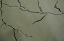 Beige and Charcoal Hand loom Crack Design 6x9 wool and Art Silk Area Rug