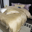 Beige and gold butterfly lyocell cotton bedding set bedroom