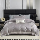 Beige and gold butterfly lyocell cotton bedding set bedroom