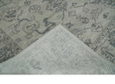 Beige and Gray 8x10 hand knotted Oushak wool Area rug