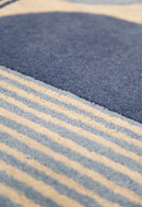 Beige And Gray Modern Stripes Hand Tufted 4x6 Wool Rug
