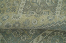 Beige And Gray Traditional Turkish Design Hand Knotted Custom Made Wool Rug
