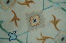 Beige and Green traditional Floral Oriental Oushak Hand Tufted Multi Size wool rug