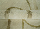 Beige and Olive Snake Design Handloom 5.x8.6 wool and art Silk Area Rug