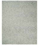 Custom Made Modern Contemporary Beige And Gray Hand Tufted Wool Rug