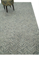 Custom Made Modern Contemporary Beige And Gray Hand Tufted Wool Rug