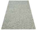 Custom Made Modern Contemporary Beige And Gray Hand Tufted Wool Rug
