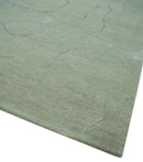 Beige and Silver Modern Abstract Hand loom 6x9 wool and Viscose Area Rug