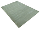 Beige and Silver Modern Abstract Hand loom 6x9 wool and Viscose Area Rug