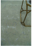 Beige and Silver Modern Abstract Hand loom 6x9 wool and Viscose Area Rug