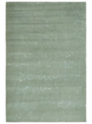Beige and Silver Modern Abstract Hand loom 6x9 wool and Viscose Area Rug