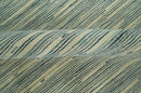 Beige and Teal 8x10 Modern stripes Design Hand Tufted wool area rug