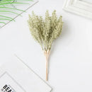 Beige artificial plants golden wheat ear stems for living room decor