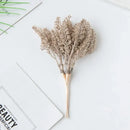 Beige artificial plants golden wheat ear stems for living room decor
