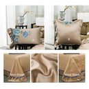 Beige & blue embroidered egyptian cotton bedding set bedroom luxury