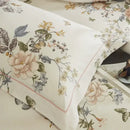 Beige & blush butterfly blooming flowers bedding set bedroom cotton