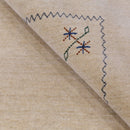 Beige Border Design Hand Loomed Wool Area Rug