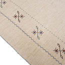 Beige Border Design Hand Loomed Wool Area Rug