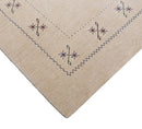 Beige Border Design Hand Loomed Wool Area Rug