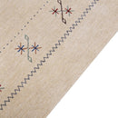 Beige Border Design Hand Loomed Wool Area Rug