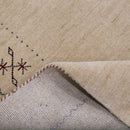 Beige Border Design Hand Loomed Wool Area Rug