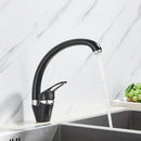 Beige brass kitchen faucet with 360 swivel spout single handle mixer