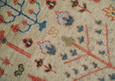 Beige, Brown and Rust Tree of Life Hand Knotted Traditional Multi Size Wool Rug