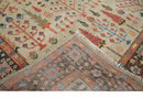 Beige, Brown and Rust Tree of Life Hand Knotted Traditional Multi Size Wool Rug