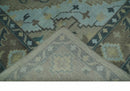 Beige, Brown and Silver Hand Knotted Traditional Multi size wool Area Rug