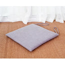 Beige & brown non-slip linen seat cushion dining room chair pad