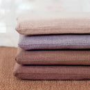 Beige & brown non-slip linen seat cushion dining room chair pad