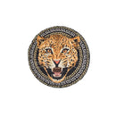Beige cartoon print velvet cushion cover living room jungle decor