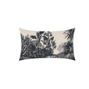 Beige cartoon print velvet cushion cover living room jungle decor
