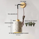 DecorBites™ Cement Shade Wood LED Wall Sconce Light Fixture for Home Decor